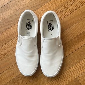 *SOLD* White Slip-on Vans